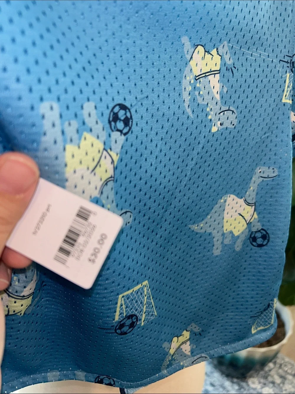 NWT Carter's Infant Jersey Blue Dinosaur Short-Sleeve Infant Shirt Sz 12 months